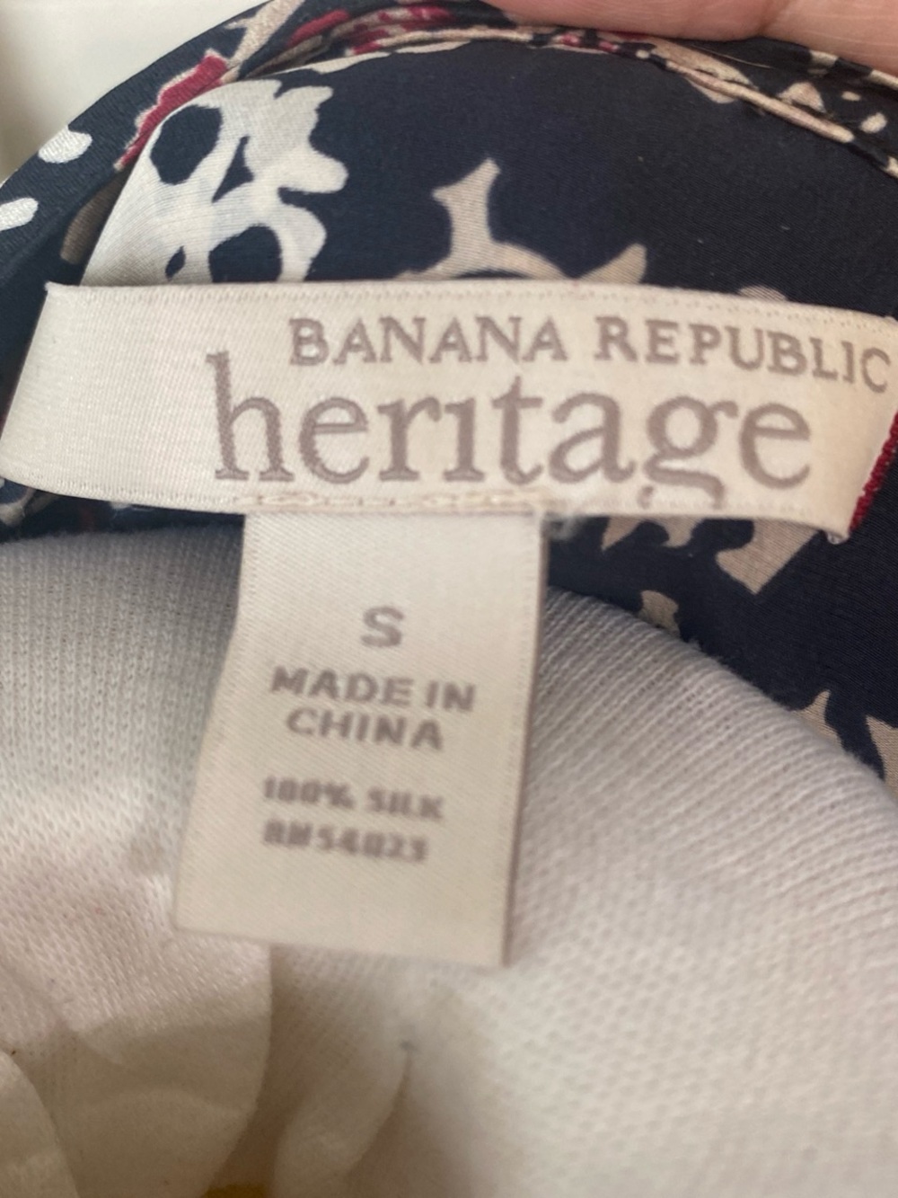 Banana Republic Silk Ruffle Blouse in Burgundy Paisley - Picture 2 of 5